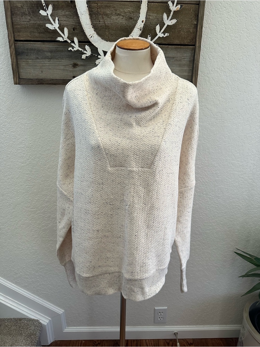 Calia Cozy Cream Funnel Neck Women's Sweater ladies XL NWT